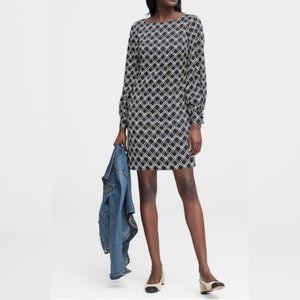 Banana Republic Geo Print Long Sleeve Shift size 6